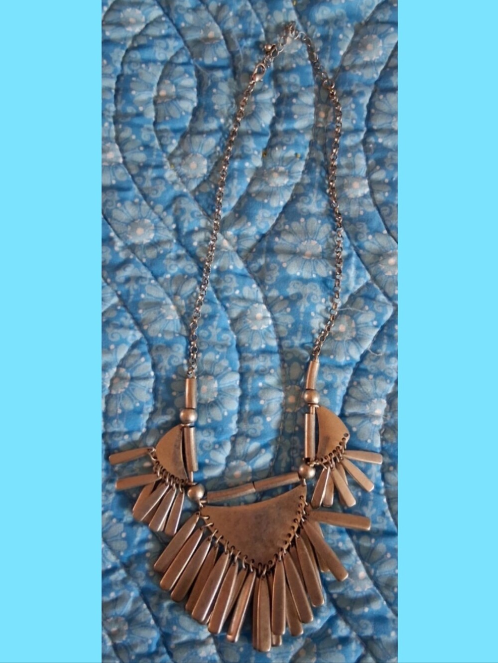 Silver Fringe Statement Necklace - Women's Jewelry